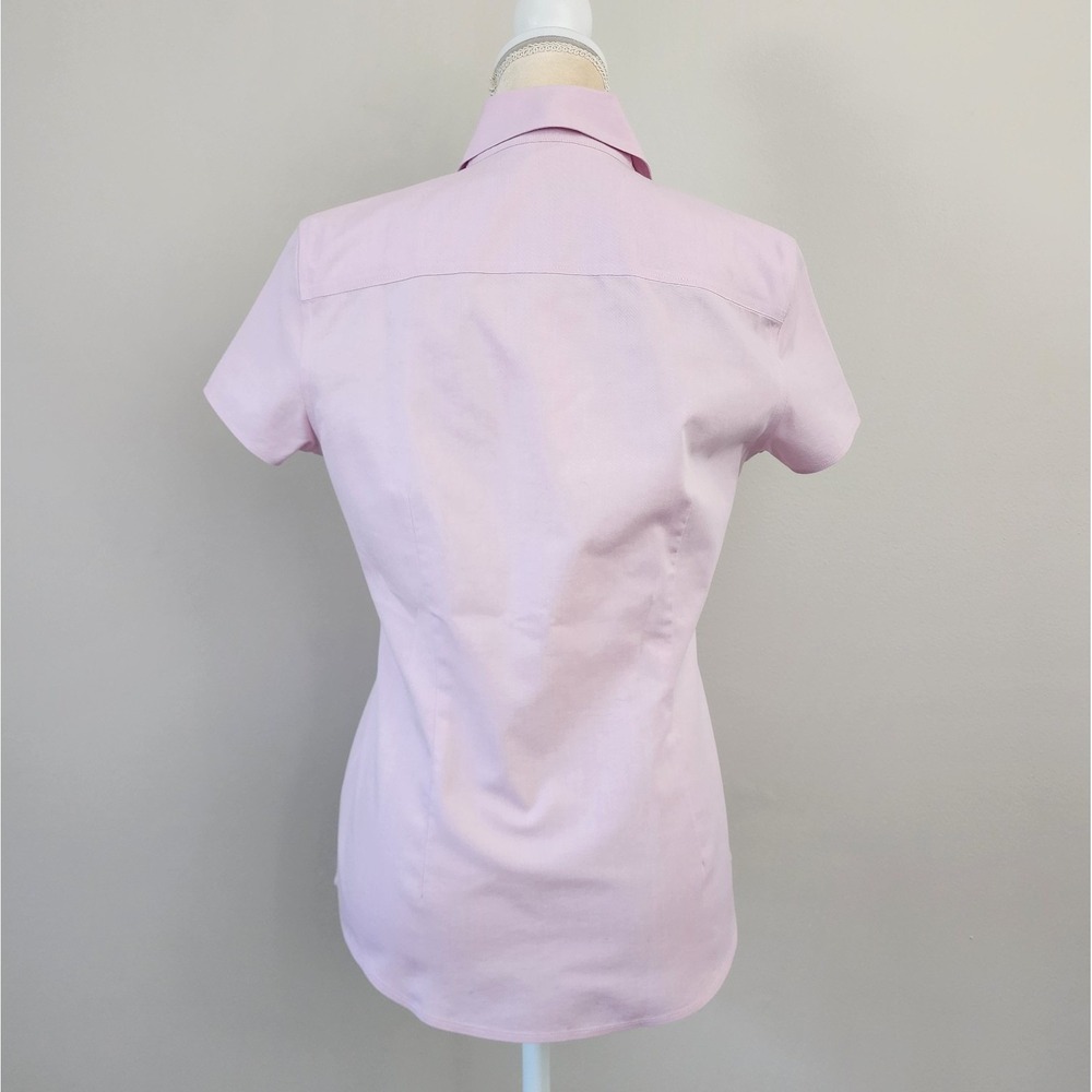 BROOKS BROTHERS 346 Size 4/Small Pink Short Sleeve Tailored Fit Non-Iron Shirt - Picture 7 of 8